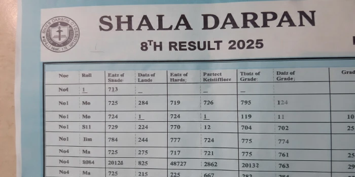 Shala Darpan 8th Result 2025