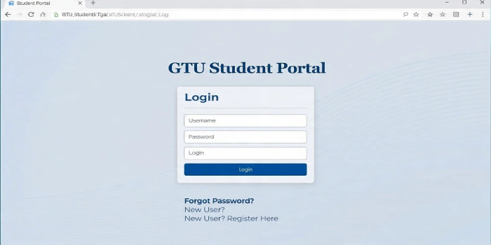 GTU Student Portal Login